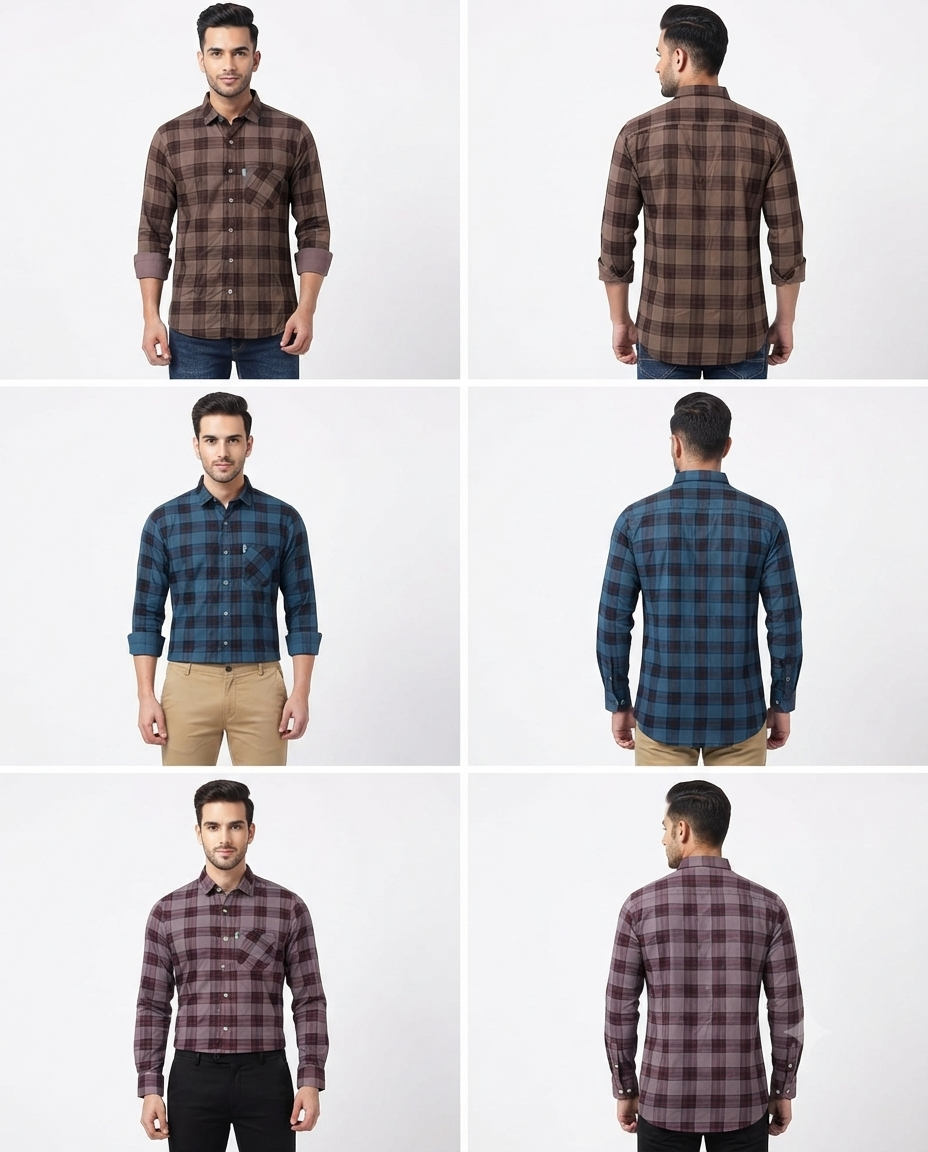 Men’s Premium Laffer Discharge Cotton Shirt – Regular Fit | 3 Colours | S, M & L