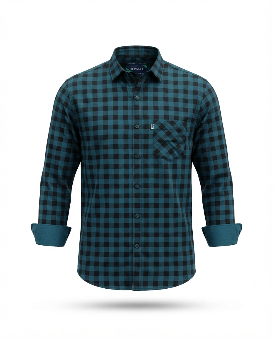 Men’s Premium Laffer Discharge Cotton Shirt – Regular Fit | 3 Colours | S, M & L