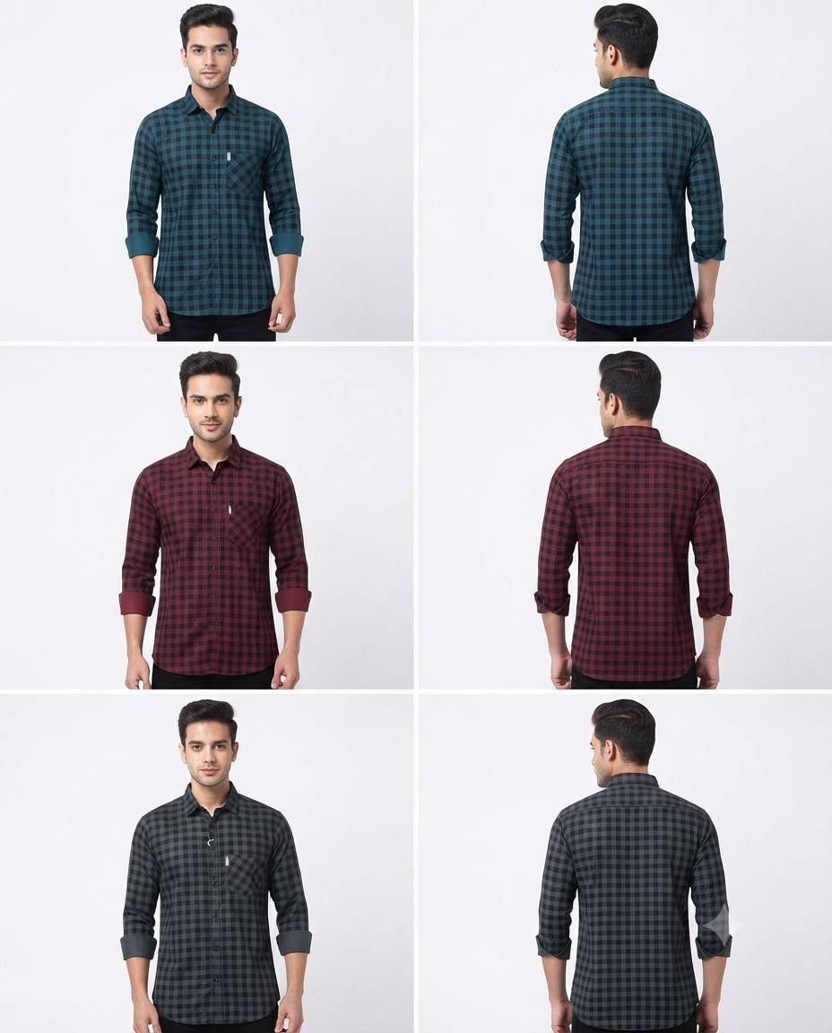 Men’s Premium Laffer Discharge Cotton Shirt – Regular Fit | 3 Colours | S, M & L