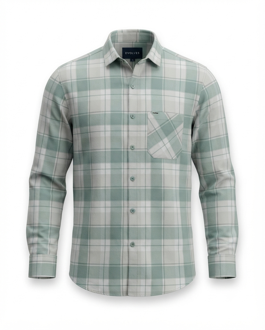 Men’s Premium Lycra Shirt | Stylish Checked Pattern | Comfortable Regular Fit | Available in 2 Colours | Sizes M, L & XL