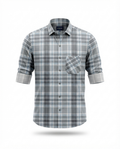 Men’s Premium Lycra Shirt | Stylish Checked Pattern | Comfortable Regular Fit | Available in 2 Colours | Sizes M, L & XL