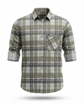 Men’s Premium Lycra Shirt | Stylish Checked Pattern | Comfortable Regular Fit | Available in 2 Colours | Sizes M, L & XL