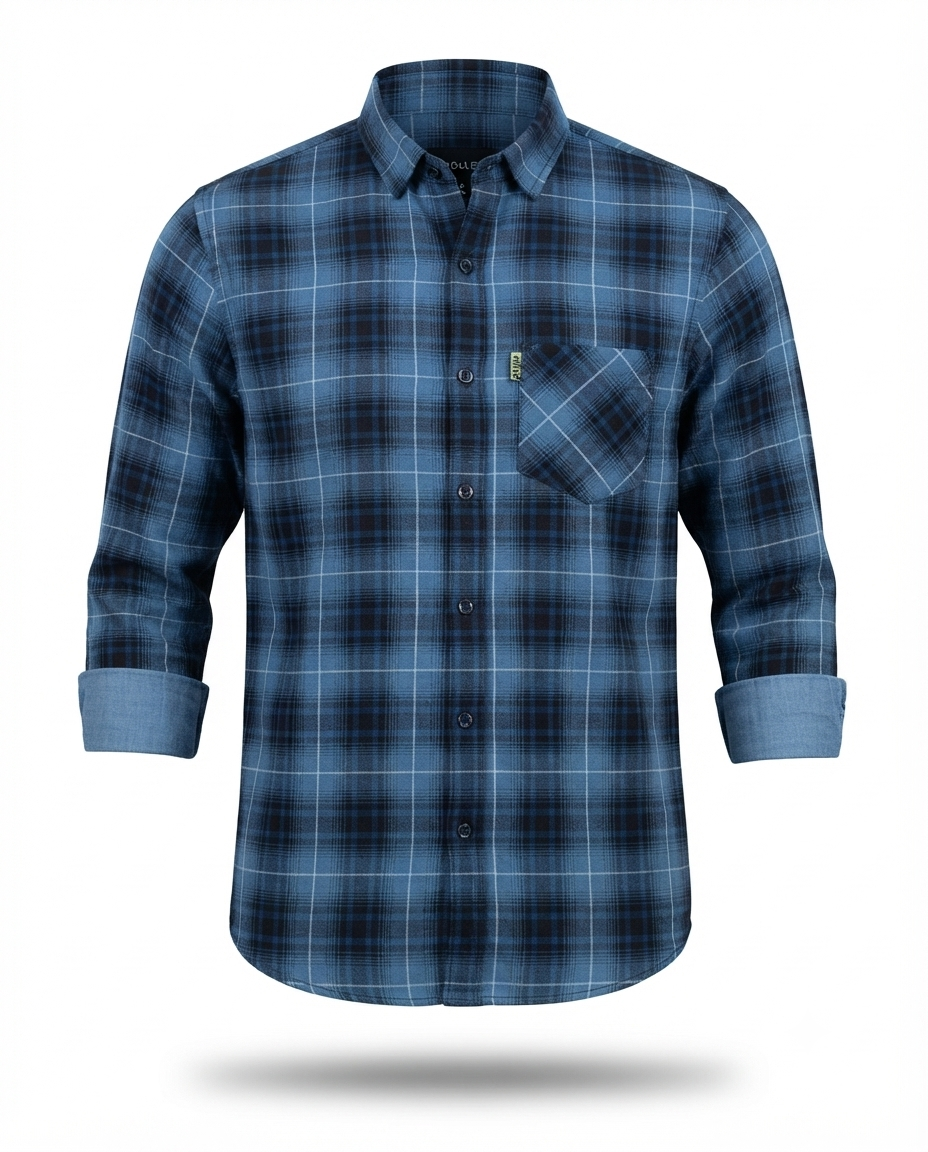 Men's Cotton Twill Discharge Print Shirt – Stylish Casual Shirt with Comfortable Fit