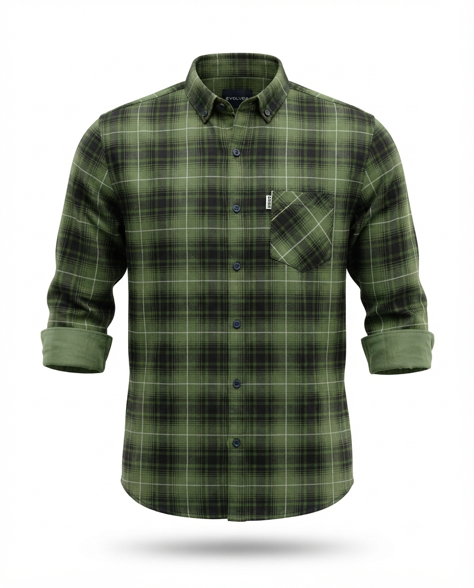 Men's Cotton Twill Discharge Print Shirt – Stylish Casual Shirt with Comfortable Fit