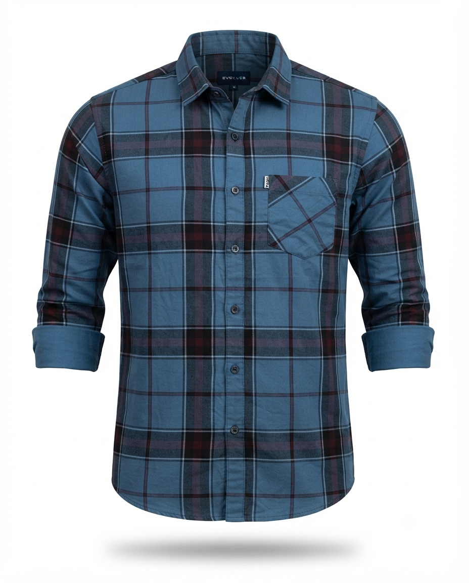 Men's Cotton Twill Discharge Print Shirt – Stylish Casual Shirt with Comfortable Fit
