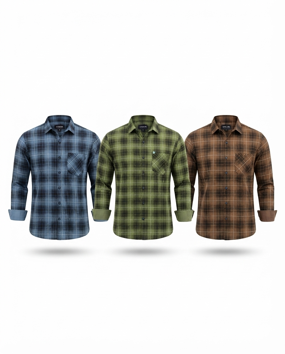 Men's Cotton Twill Discharge Print Shirt – Stylish Casual Shirt with Comfortable Fit