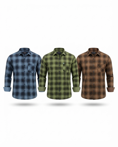 Men's Cotton Twill Discharge Print Shirt – Stylish Casual Shirt with Comfortable Fit