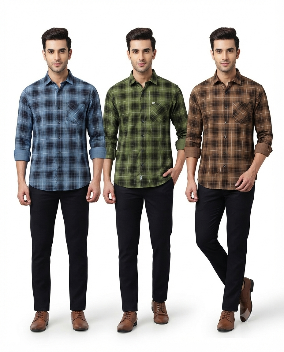 Men's Cotton Twill Discharge Print Shirt – Stylish Casual Shirt with Comfortable Fit