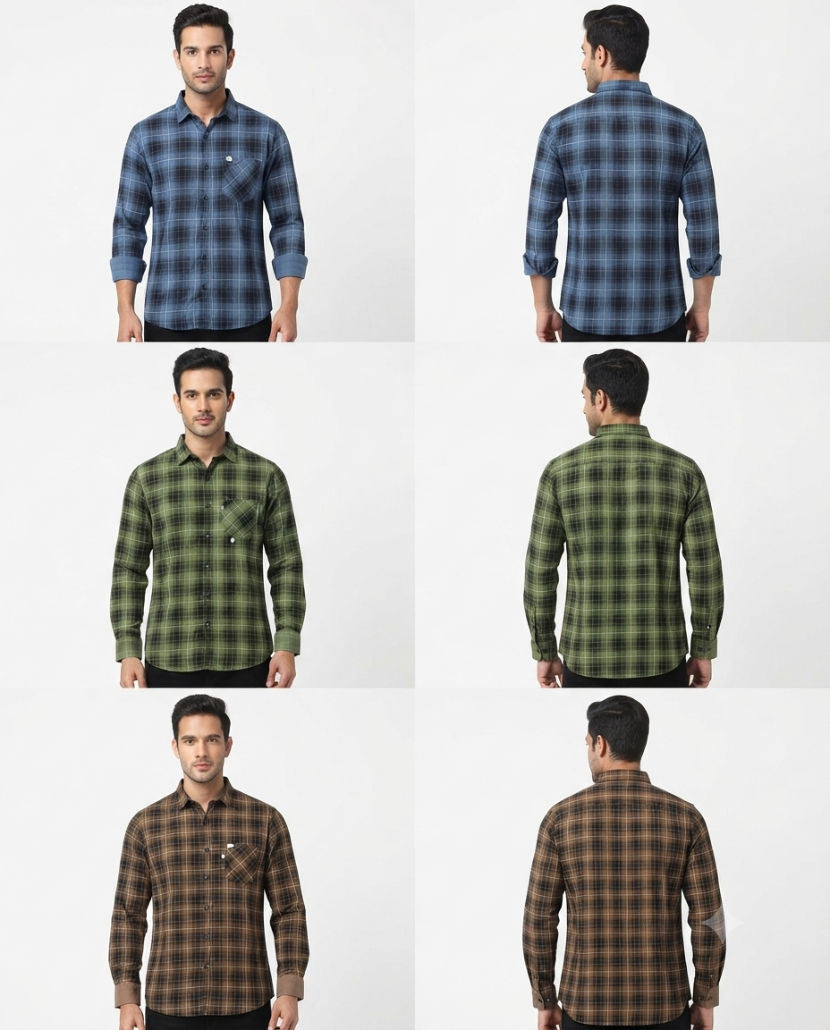 Men's Cotton Twill Discharge Print Shirt – Stylish Casual Shirt with Comfortable Fit