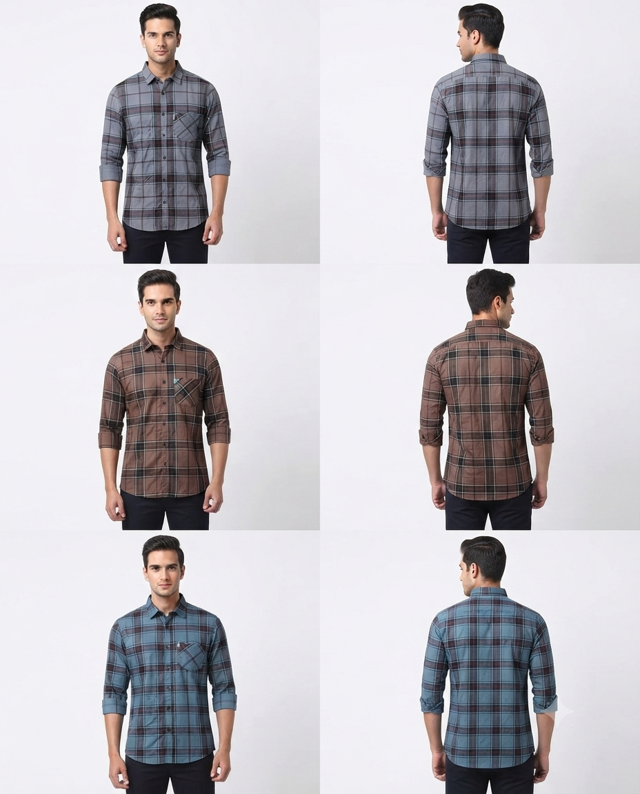 Men's Cotton Twill Discharge Print Shirt – Stylish Casual Shirt with Comfortable Fit