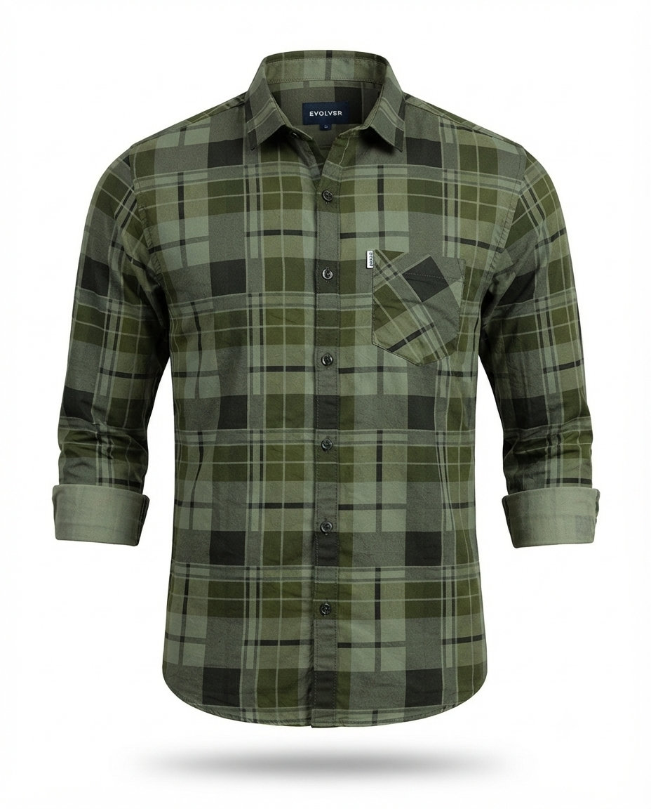 Men's Cotton Twill Discharge Print Shirt – Premium Casual Shirt with Stylish Printed Design
