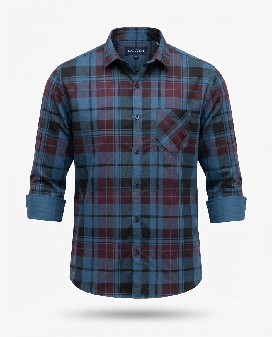 Men's Cotton Twill Discharge Print Shirt – Premium Casual Shirt with Stylish Printed Design