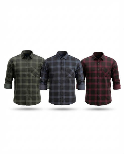 Men's Cotton Twill Discharge Print Shirt – Premium Casual Shirt with Stylish Printed Design