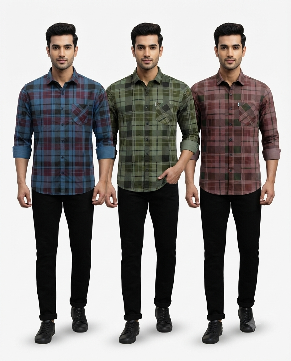Men's Cotton Twill Discharge Print Shirt – Premium Casual Shirt with Stylish Printed Design